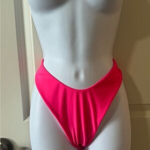 Vibrant Pink High-Cut Bikini Bottom
